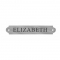 Engraved Name Plate 3/4' x 4 1/4' English Chrome Plate