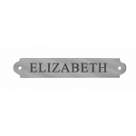 Engraved Name Plate 3/4' x 4 1/4' English Chrome Plate