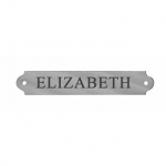 Engraved Name Plate 3/4' x 4 1/4' English Chrome Plate