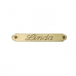 Engraved Name Plate 3/8" x 2.5" English Brass Plate