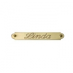 Engraved Name Plate 3/8" x 2" English Brass Plate