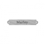Engraved Name Plate 3/8' x 2' English Chrome Plate