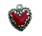 EquiCharm Red and Silver Heart Charm