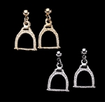 Exselle Horse Stirrup Earrings-Textured