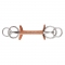 Finn-Tack Extended Double Ring Leather Straight Mouth Driving Bit