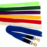 Flat Nylon Braided Reins Blue