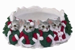 Holiday Candle Topper - Silver Tabby