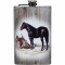 Horse with Gun & Saddle Flask Design Stainless Steel Flask with Loading Funnel