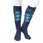 Horze Dawn winter checked knee socks