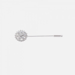 Horze Flower Crystal Silver Stock Pin