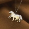 Kelley Equestrian Mare and Foal Two Toned Necklace