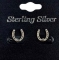 Kelley Equestrian Sterling Silver Horseshoe Earrings