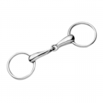 KORSTEEL HOLLOW MOUTH MED WEIGHT 20 MM LOOSE RING SNAFFLE