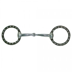 Mini Loose Ring Black Steel Dot Snaffle Bit