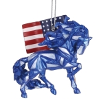 Painted Ponies Wild Blue Remembering 9/11 Horse Ornament