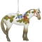 Painted Ponies Xmas Winter Feathers Christmas Horse Ornament