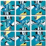 Penguins Scramble Squares - FREE Shipping