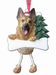 Personalized Dangling Dog Ornament - German Shepherd