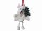 Personalized Dangling Dog Ornament - German Shepherd White