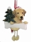 Personalized Dangling Dog Ornament - Labrador Yellow