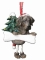 Personalized Dangling Dog Ornament - Labrador Chocolate
