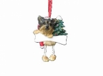 Personalized Dangling Dog Ornament - Yorkie pup