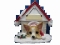 Personalized Doghouse Ornament - Chihuahua Tan