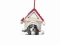 Personalized Doghouse Ornament - King Charles Tri-color