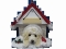 Personalized Doghouse Ornament - Labradoodle Cream