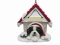 Personalized Doghouse Ornament - Shih tzu black
