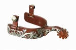 Pro Choice Bob Avila Collection Floral Spurs Medium Shank - 1 band, 2 shank, 10 point rowel