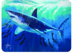 River's Edge Tempered Glass Cutting Board - Shark