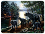 River's Edge Tempered Glass Cutting Board - Bears
