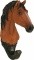 Rivers Edge Horse Head Wall Hook - Bay Horse