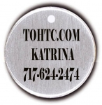 Round Nickel Dog Tag