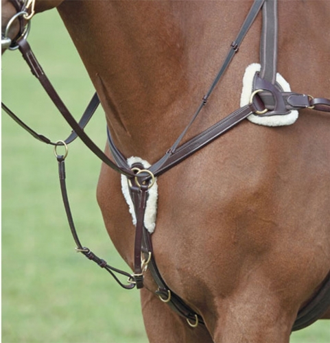 Shires Five Point Padded Leather Breastplate Bridles Halters And