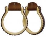 Showman Rawhide Covered Oxbow Stirrup