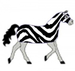 Sleazy Sleepwear MODEL HORSE Full Body Set - Zebra