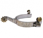 Stainless Steel Men's Engraved Roping Spur