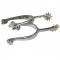 Stainless Walking Horse Spurs with Rowel and Offset Shank