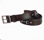 Tory Leather 1 1/2" Snaffle Bit Belt with Nickel Buckle