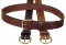 Tory Leather 1 1/2 Stitched Belt with Brass Buckle