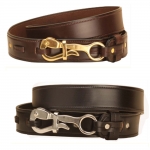 Tory Leather 1-1/2" Leather Belt With Pelican Buckle