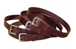 Tory Leather 1 1/4" Plain Leather Belt - Nickel Buckle