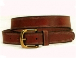 Tory Leather 1 1/4" Bridle Leather Doubled and Stitched Belt