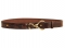 Tory Leather 1 1/4" Brass Hoof Pick Buckle Leather Belt