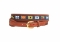 Tory Leather 1-1/4" Oakbark Rolled Leather Belt With Billet & Navy Rectangular Nautical Flags Belt