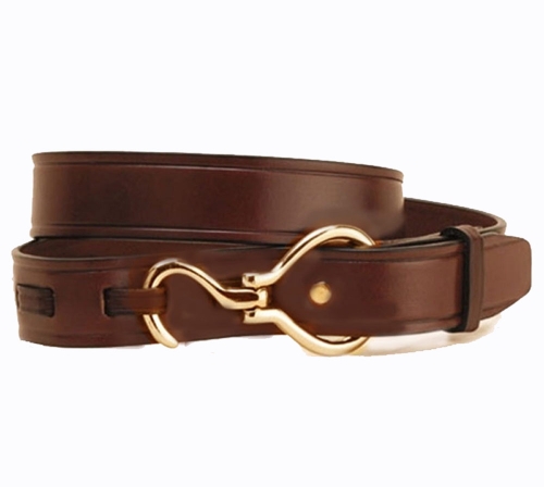 Tory Leather 1' Hoof Pick Buckle Belt - Havana w/Brass, Equestrian ...