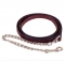 Tory Leather 1" Single Ply Nickel Plated Lead with 24" Chain