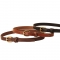 Tory Leather 3/4" Crossed Keeper Leather Belt with Brass Buckle